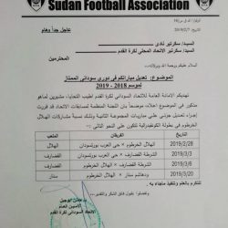 اللجنة المنظمة تؤجل مباريات الهلال أمام حي العرب.. الشرطة وود هاشم