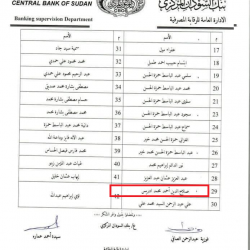ظهور اسم صلاح ادريس ضمن الحسابات المصرفية المحظورة