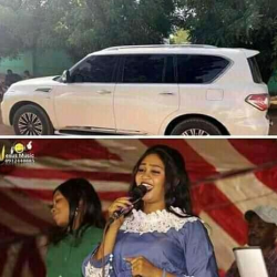 مطربة تحتفي بسيارة باترول هدية من “مُعجب”