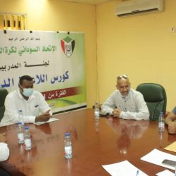 اجتماع ناجح للجنة الصالات والشاطئية مع شركة كؤوس للتسويق الرياضي