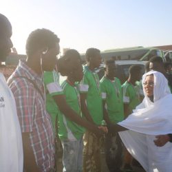 أمين عام مجلس الشباب والرياضة بالخرطوم تستقبل وتشيد بأبطال المصارعة المشاركين في بطولة الجمهورية الخامسة للناشيين والشباب بكسلا