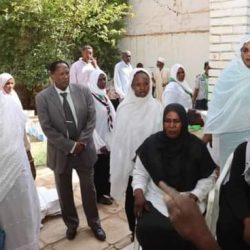 الوزيرة هزار تطمئن على قافلة المرشدات السودانية المتجه للنيل الازرق
