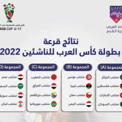 تقام منافساتها في الجزائر..بمشاركة السودان..(4) مجموعات قوية في كأس العرب للناشئين 2022