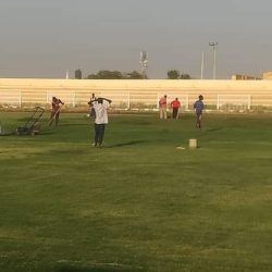 تواصل العمل في استاد الحصاحيصا