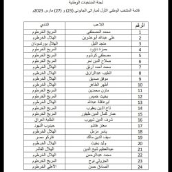 إعلان قائمة صقور الجديان
