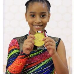 الصغيرة فدوى صلاح تحصد الذهب فى بطولة الجمباز بمصر